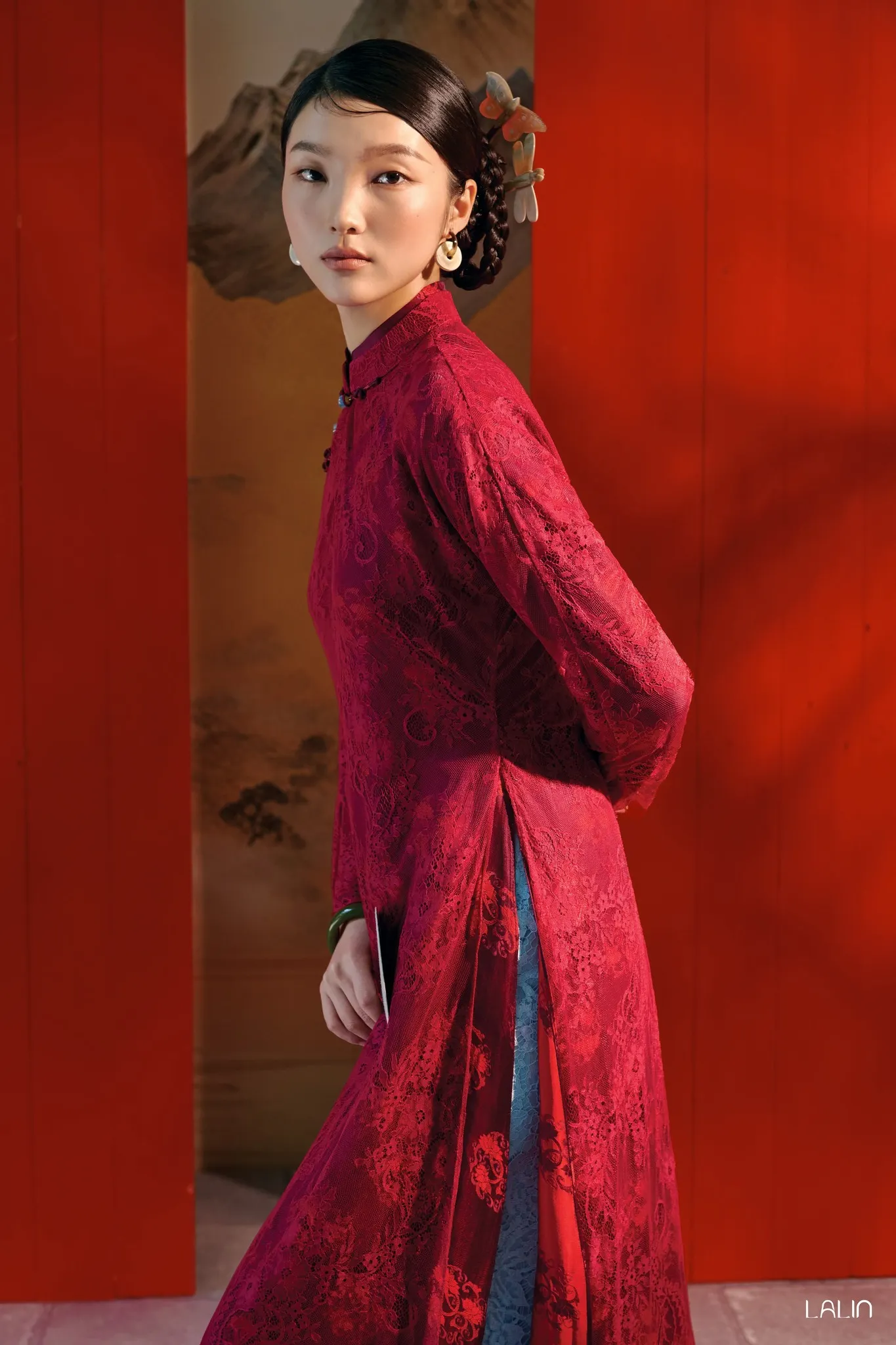 BST áo dài Tết LALIN