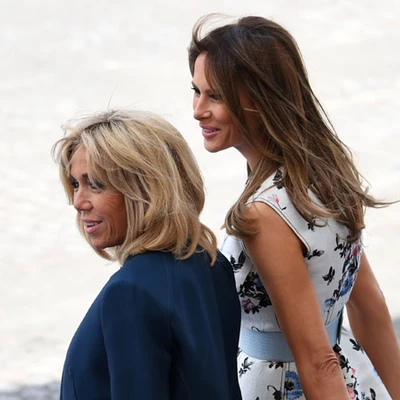 Phu nhân Melania Trump mặc gì khi gặp phu nhân Brigitte Macron? - ELLE