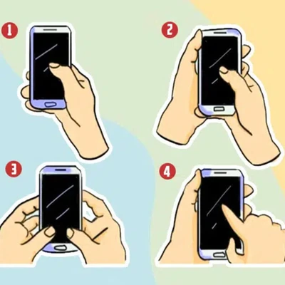 trắc nghiệm cách cầm điện thoại