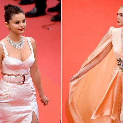 selena gomez và elle fanning mặc gợi cảm trên thảm đỏ cannes 2019