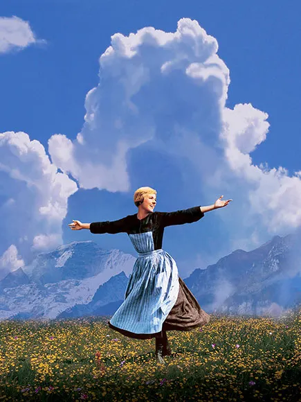 "The hills are alive with the sound of music, with songs they have sung for a thousand years. The hills fill my heart with the sound of music. My heart wants to sing every song it hears." – "The Sound of Music," the title track sung by Maria ((Julie Andrews)