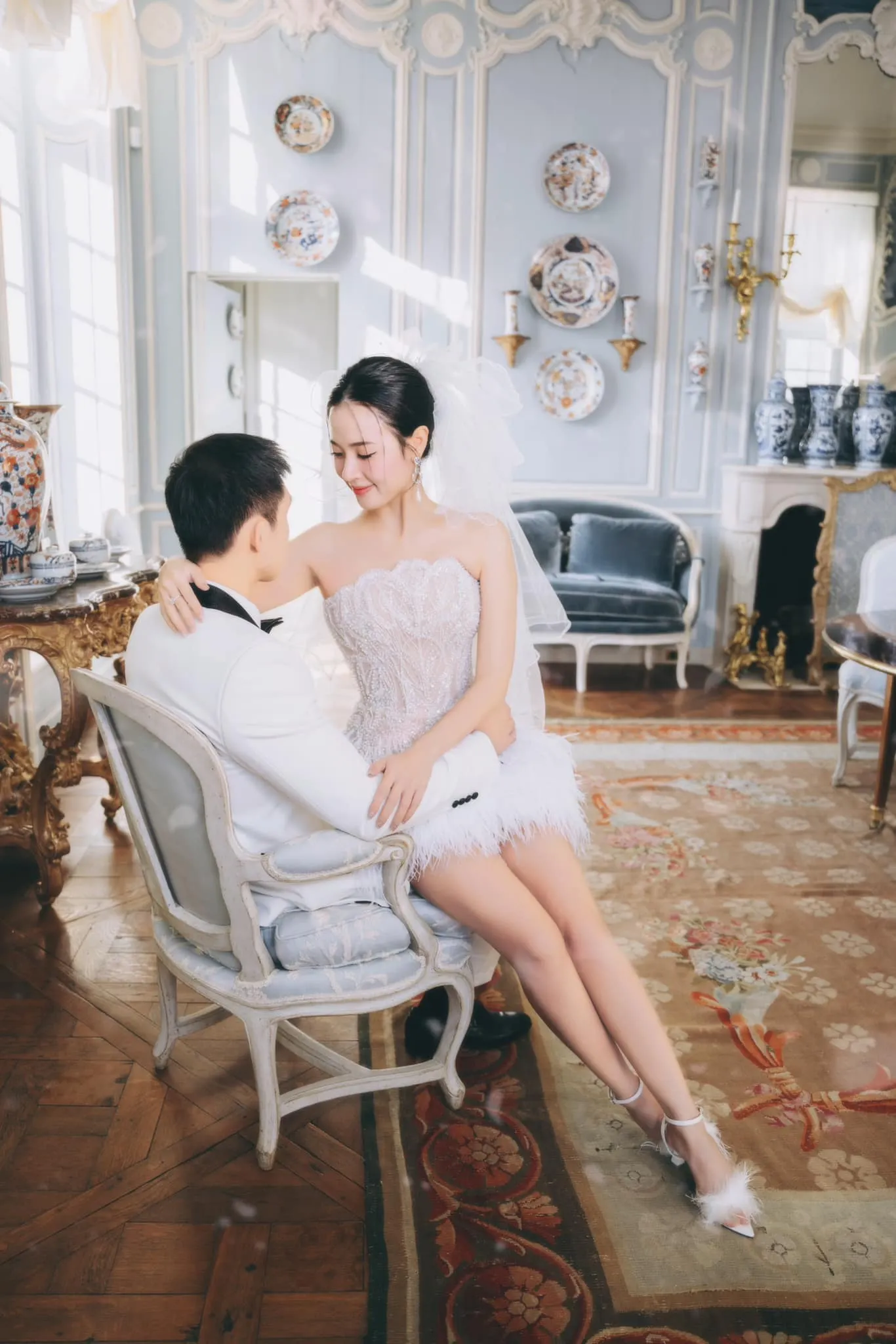 Giày cao gót cưới Midu 