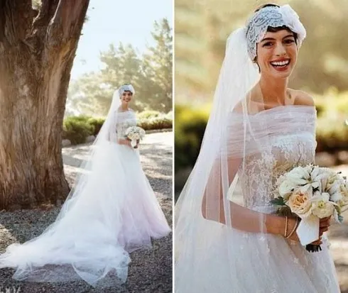 Anne Hathaway xinh đẹp và rạng rỡ trong đám cưới với Adam Shulman, tình yêu của đời mình