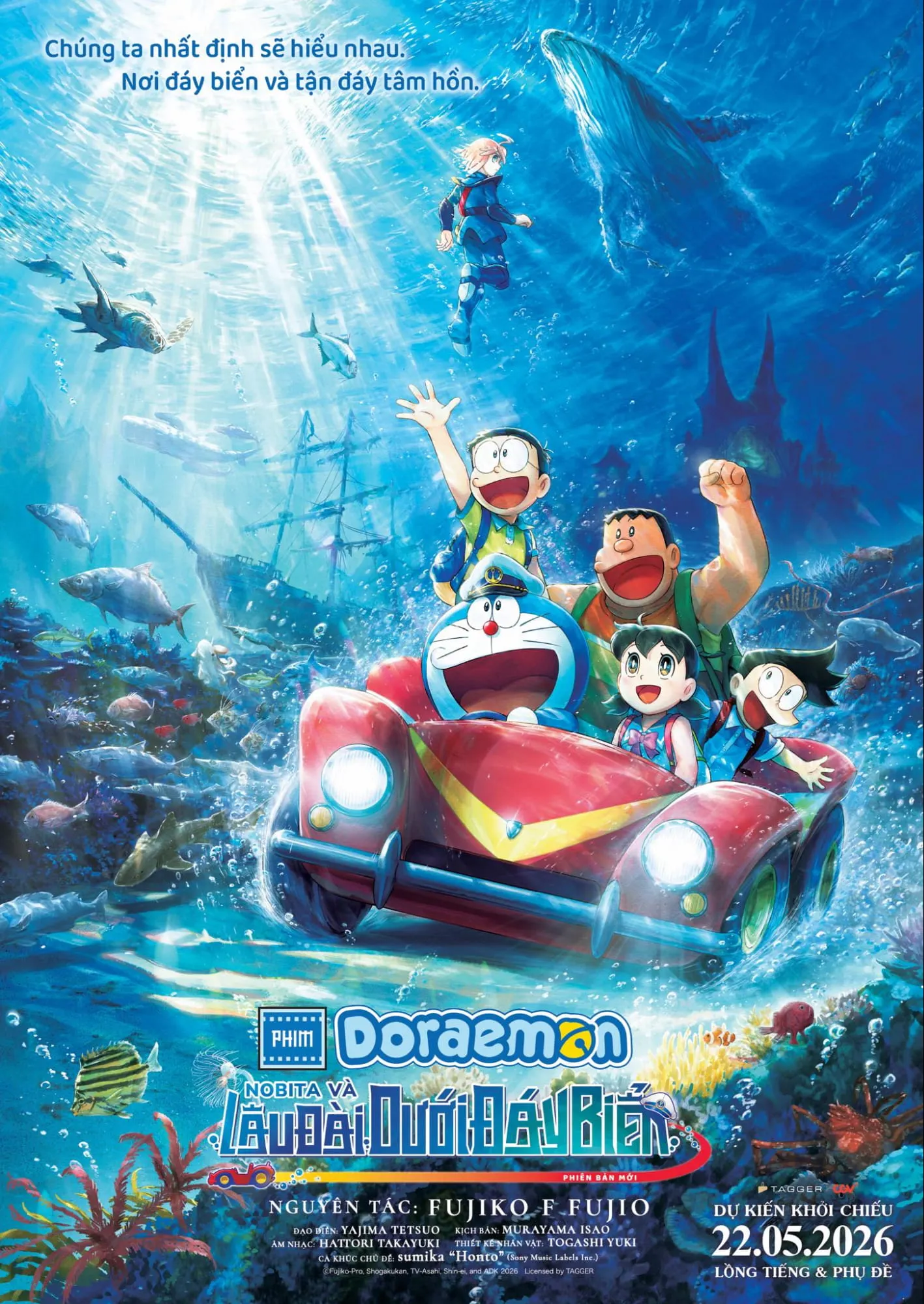 Phim điện ảnh "Doraemon: Nobita và lâu đài dưới đáy biển" (Phiên bản mới) dự kiến khởi chiếu vào mùa Hè 2026.