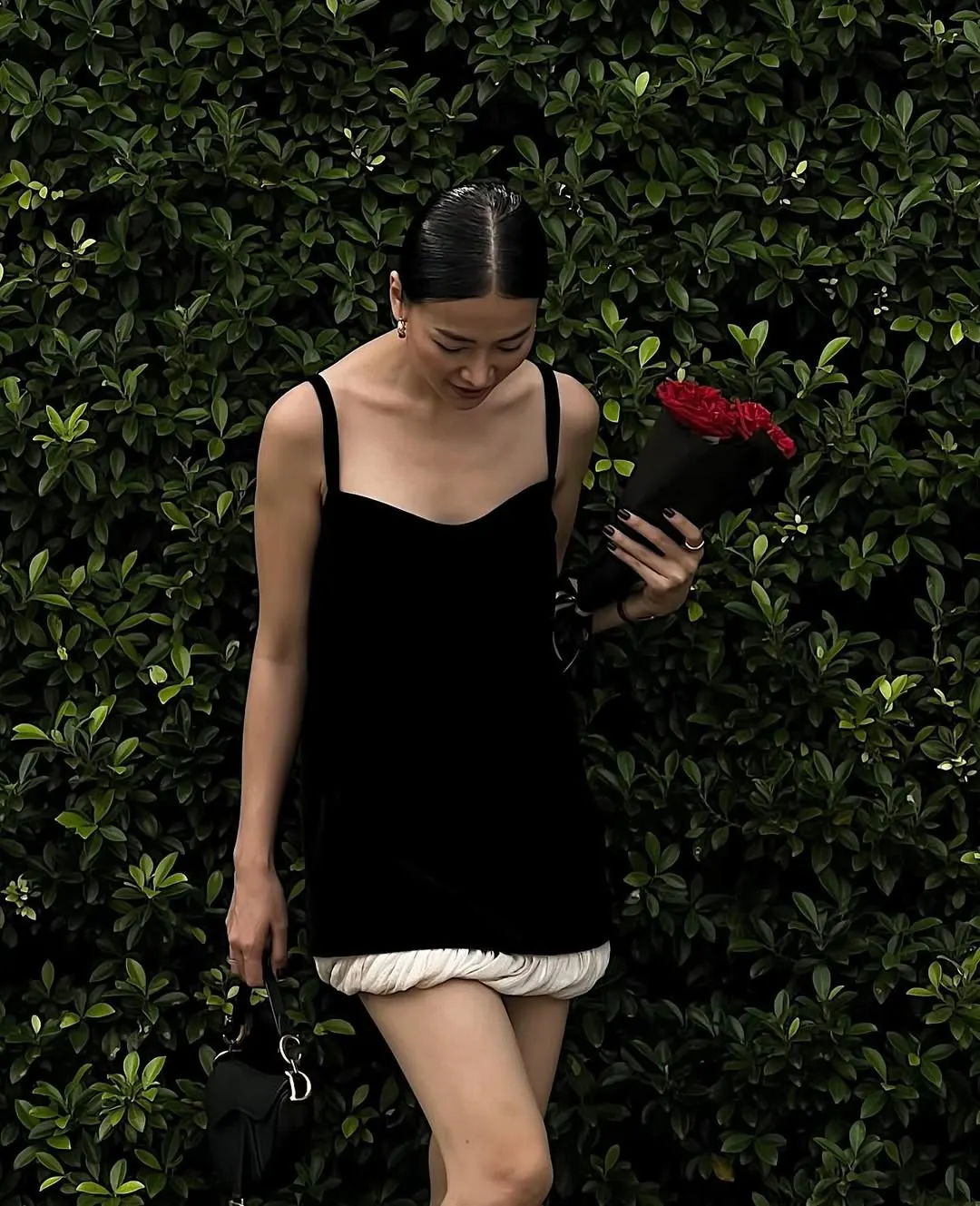 váy babydoll búp bê đen suông 