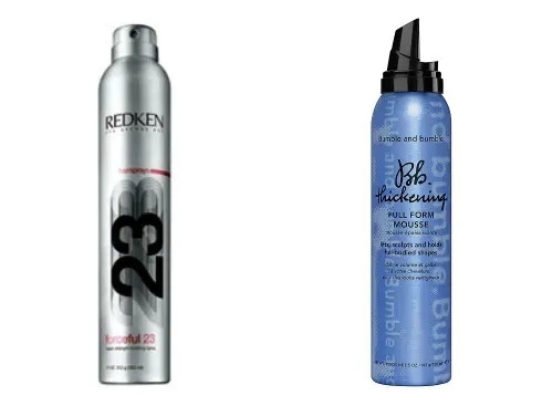 1.Keo xịt tóc cố định 2. Mousse tạo độ phồng Bumble And Bumble