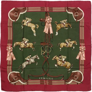 Các hoa văn tuyệt đẹp trên chiếc khăn lụa Hermes nghìn đô 1971 - Jumping, Philippe Ledoux