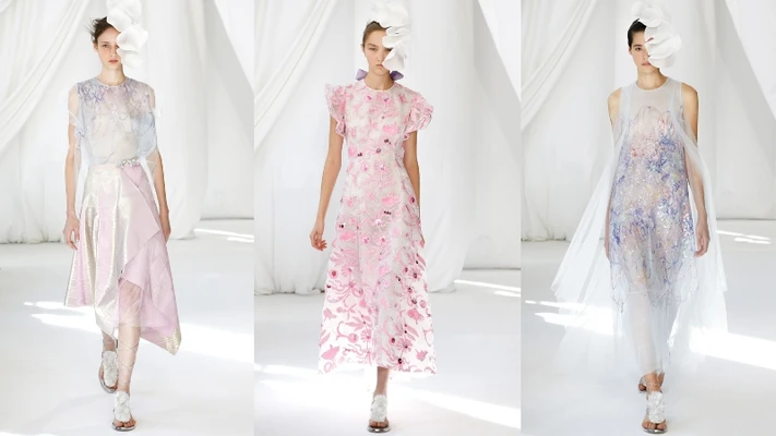BST Delpozo Xuân – Hè 2019: Thuần khiết như những đóa tử đằng