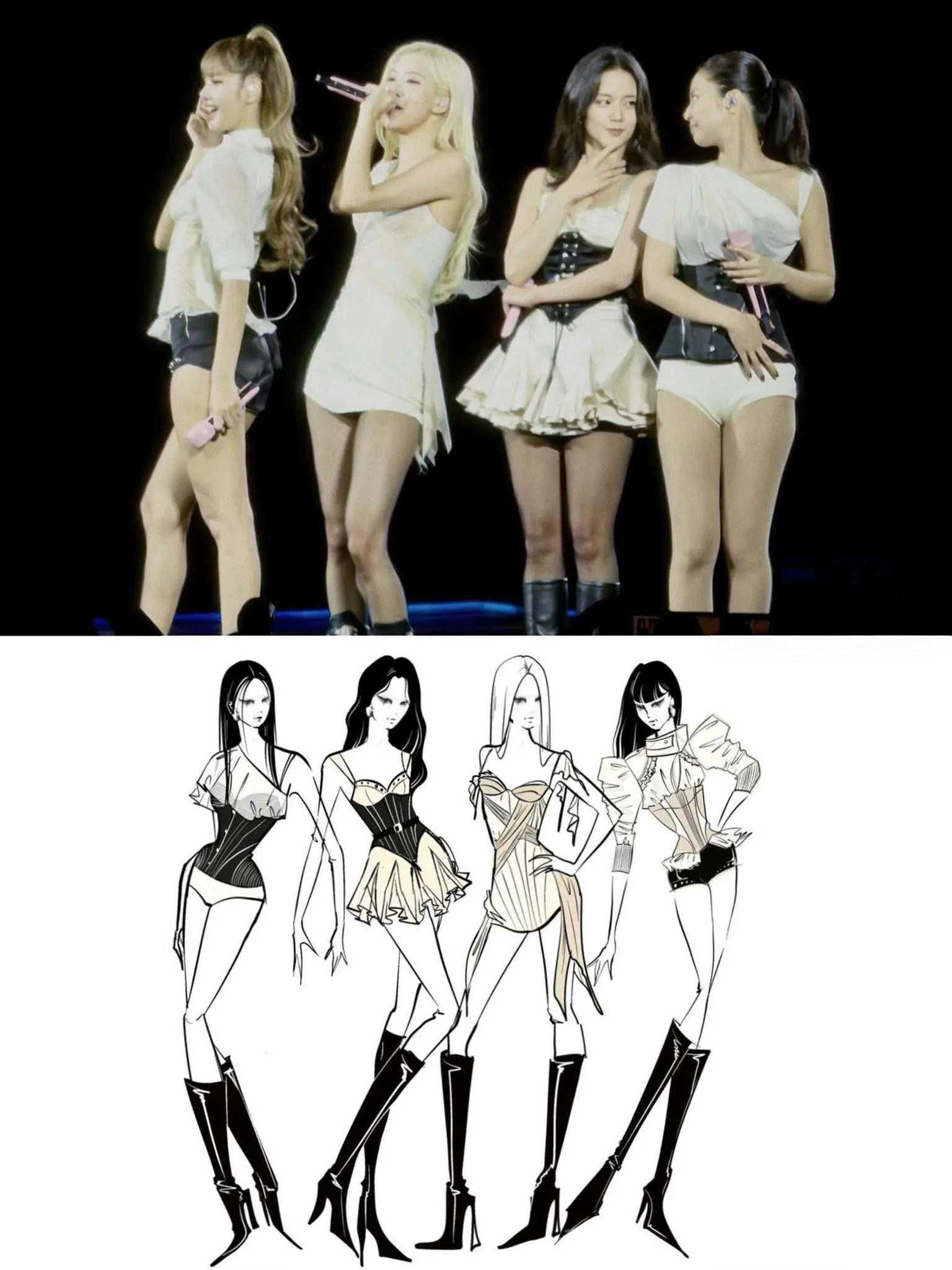 Bản thiết kế trang phục cho BLACKPINK từ thương hiệu LSOUL. (Ảnh: LSOUL)