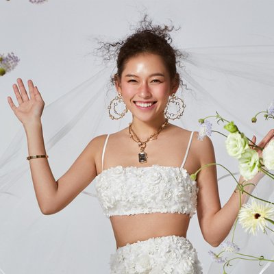 trang sức pha lê cho cô dâu