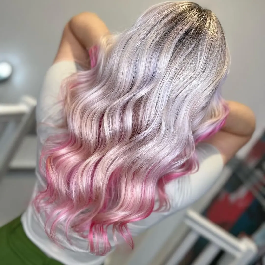 Hình ảnh mái tóc màu pastel.