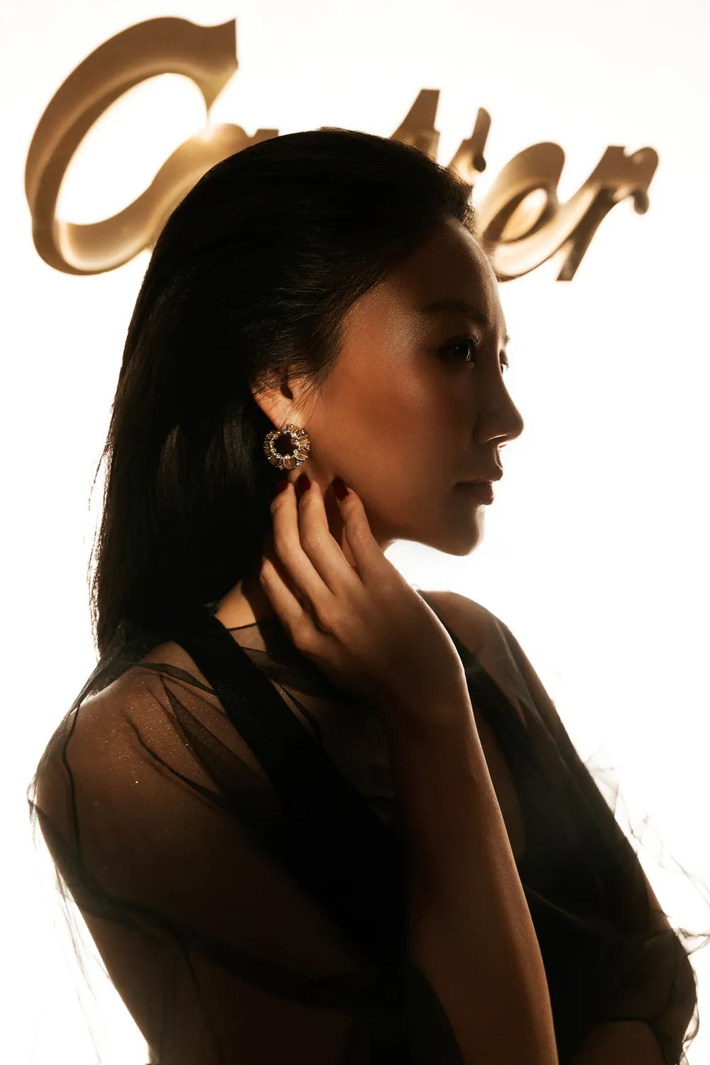 Văn Mai Hường diện bản phối trang sức Cartier