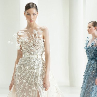 cô gái diện váy thiết kế elie saab