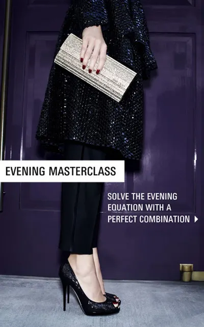 Email dẫn tới trang mua bộ sưu tập Evening Masterclass của Jimmy Choo