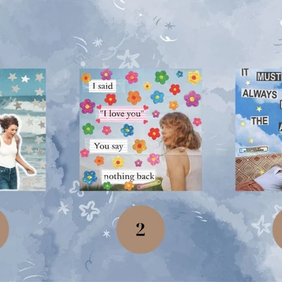 trải bài tarot tuần lễ 2/9 - 8/9 với hình ảnh lyrics Taylor Swift