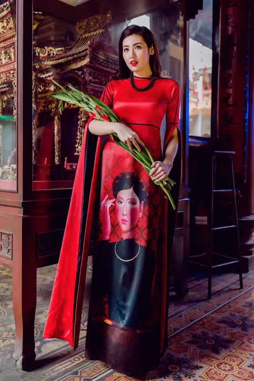 Áo dài của Adrian Anh Tuấn x Chinh - elle man 21