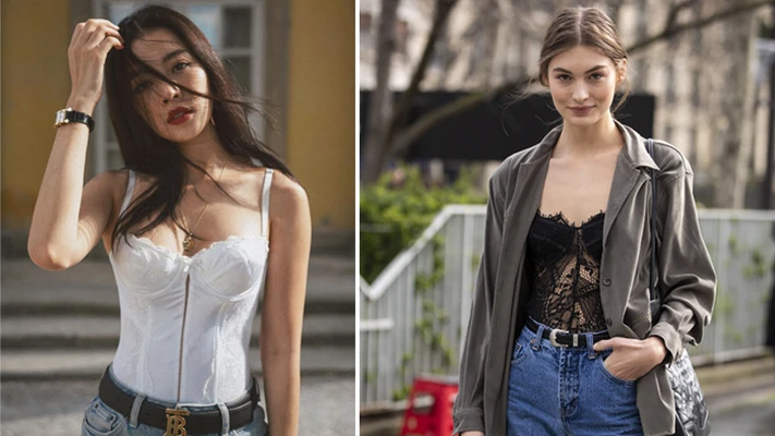cách phối áo corset đẹp mùa hè 2020