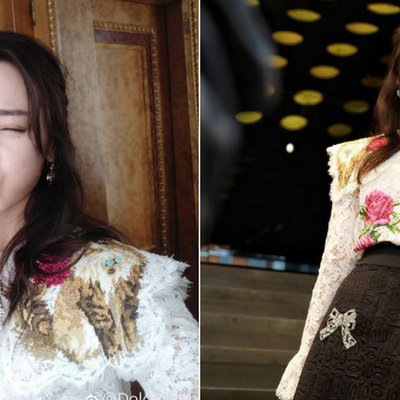 Địch Lệ Nhiệt Ba đẹp hút hồn khi tham dự Milan Fashion Week Xuân Hè 2018