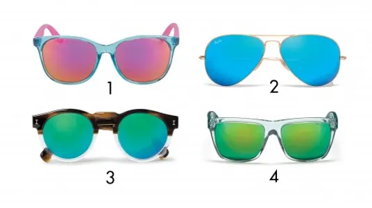 1.Carrera 2.Rayban 3.Illesteva 4.Jimmy Choo