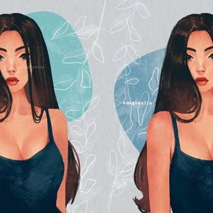 2 cô gái xõa tóc dài suôn mượt