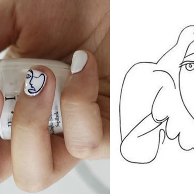 vẽ móng tay Picasso
