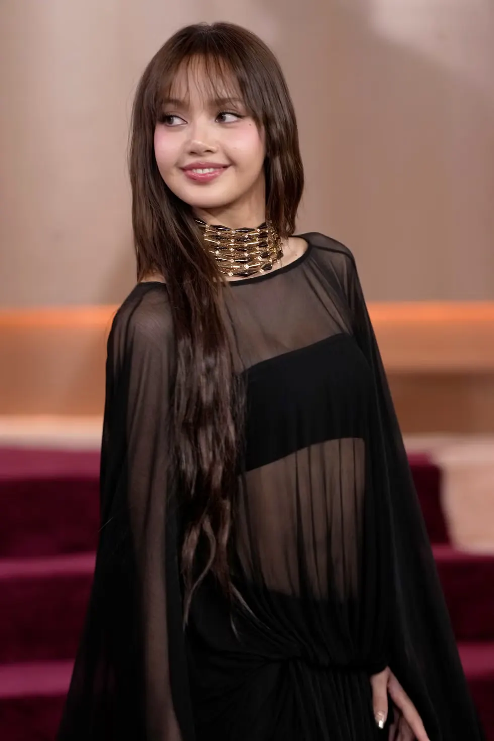 Lisa tại lễ trao giải Quả Cầu Vàng 2026.