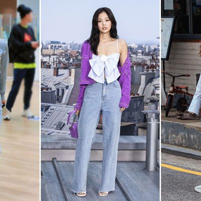 Mặc đẹp với quần jeans thụng như sao và fashionista