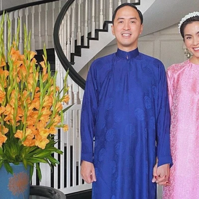 tăng thành ha louis nguyễn mặc áo dài tết