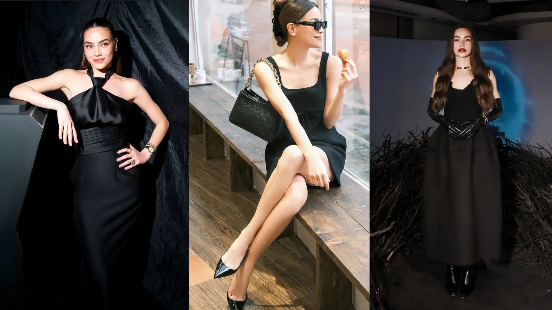 Hồ Ngọc Hà và các bộ cánh little black dress