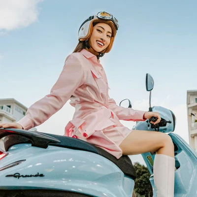 xe tay ga yamaha grande hybrid của lương thùy linh