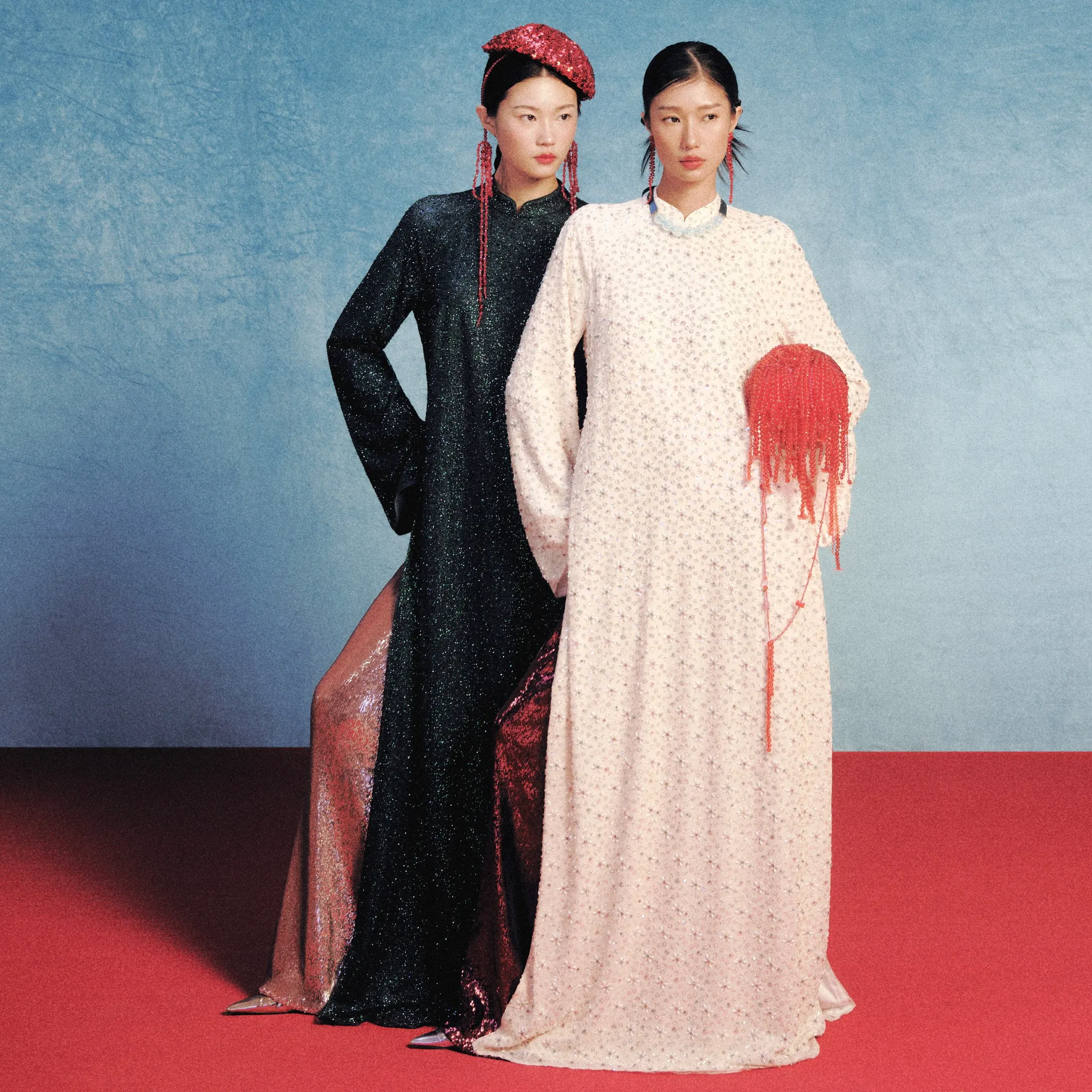 Thiết kế Áo dài Tết Xéo Xọ