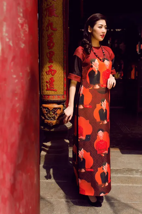 Áo dài của Adrian Anh Tuấn x Chinh - elle man 3