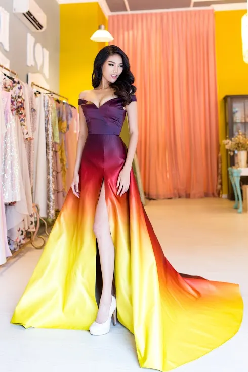 Trang phuc dạ hội của Trần Ngọc Lan Khuê