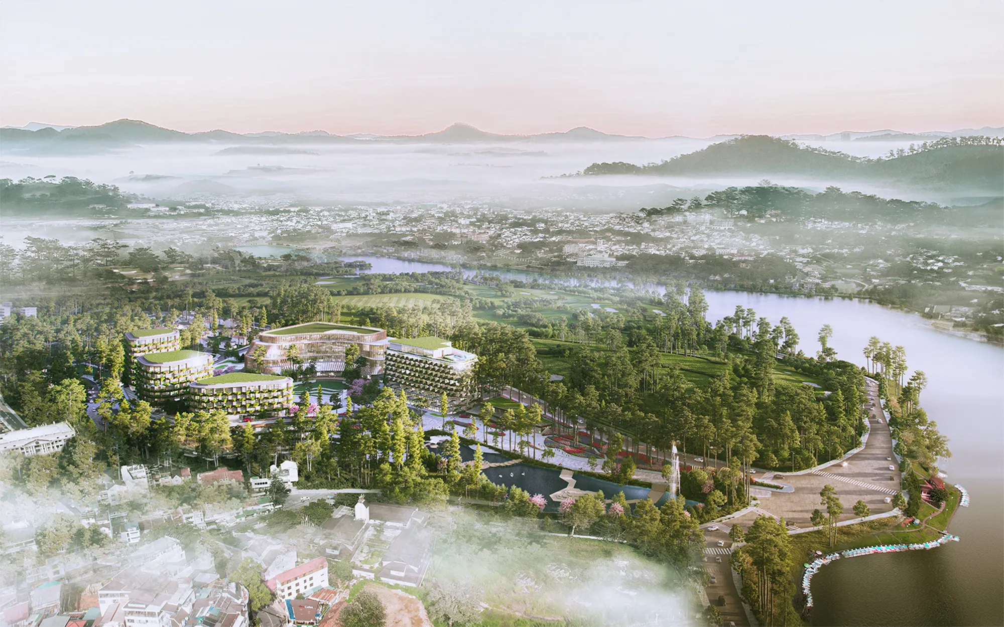 khu Haus Da Lat hướng ra mặt tiền Hồ Xuân Hương