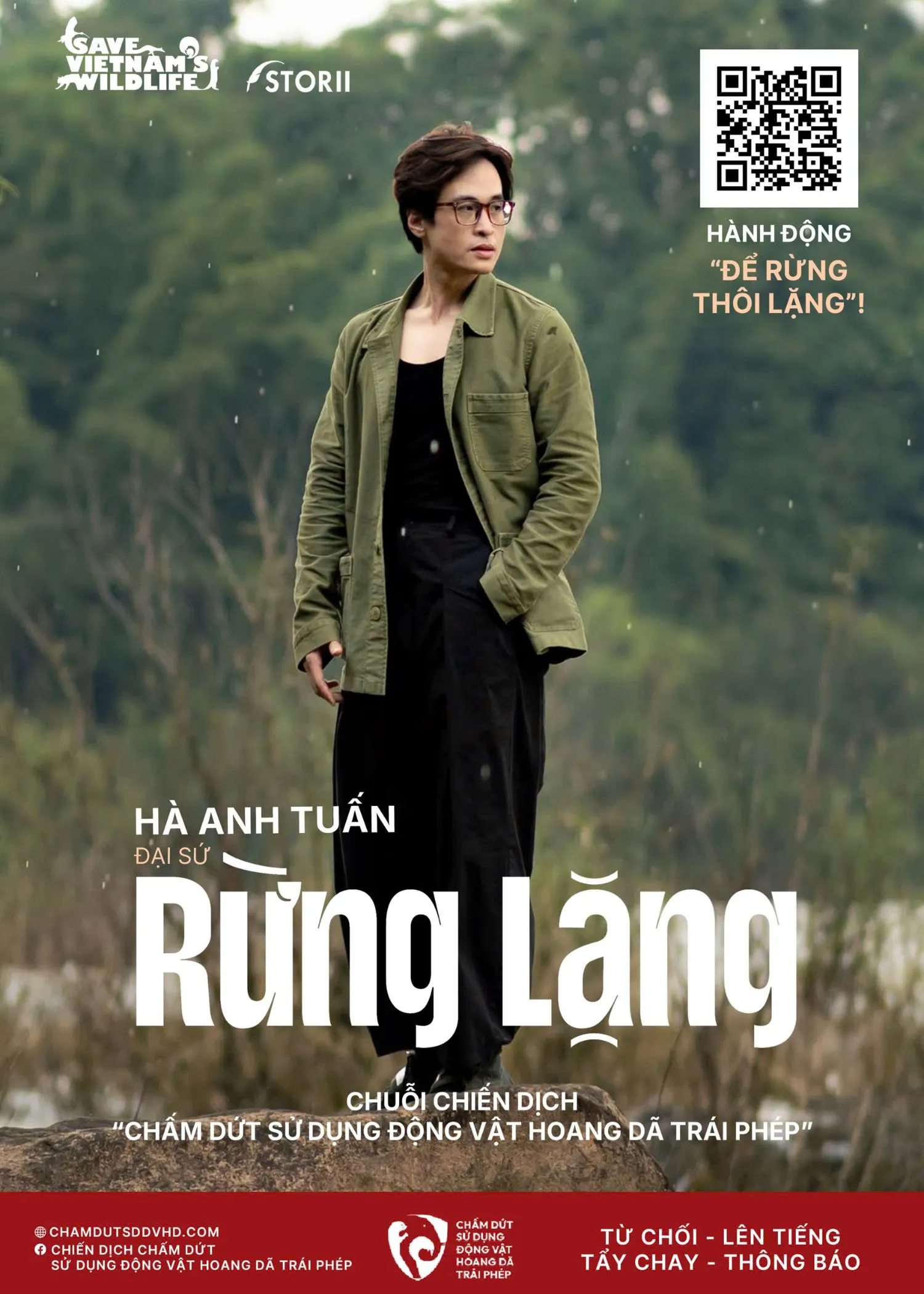 ca sĩ hà anh tuấn chính thức được công bố trở thành đại sứ chiến dịch rừng lặng