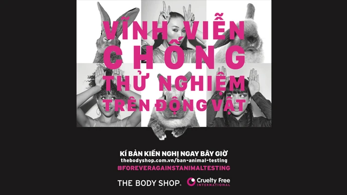 Cùng The Body Shop vĩnh viễn chống việc thử nghiệm trên động vật ELLE VN