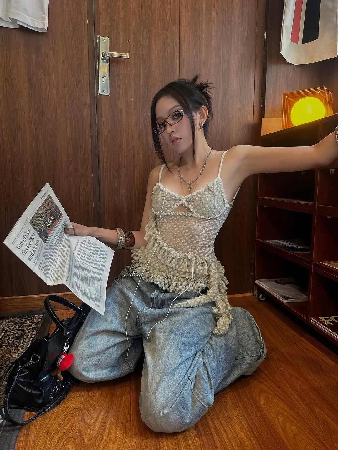 linhhmy__ diện áo hai dây 