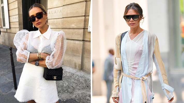 biến tấu mới lạ với áo sơ mi voan victoria beckham olivia faeh