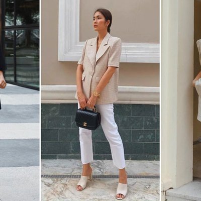 Áo blazer ngắn tay công sở mùa Hè