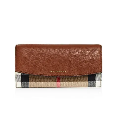 Ví cầm tay nữ hàng hiệu Burberry House Check Grainy Leather 