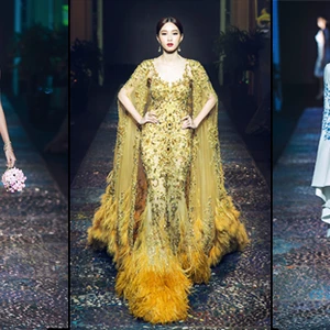 Show diễn của NTK Lê Thanh Hòa tan chảy trong mưa