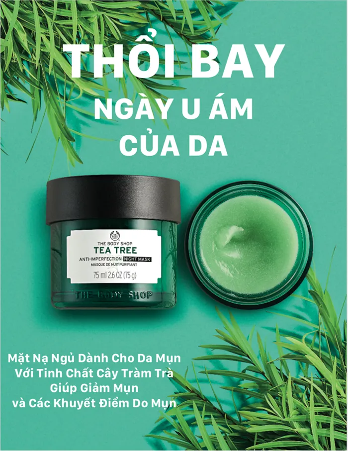 mat na ngu the body shop - elle man - Tea Tree Night Mask Poster