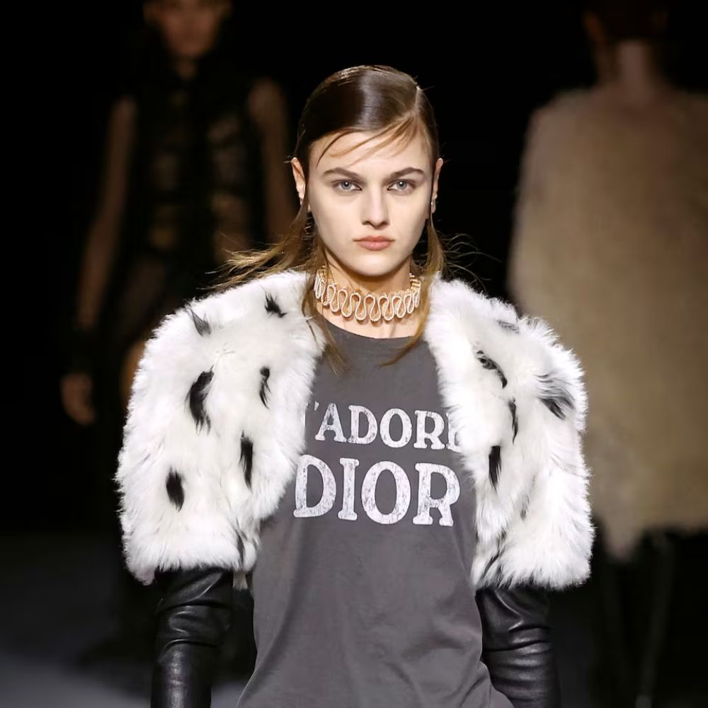 áo khoác lông BST Dior Thu-Đông 2025