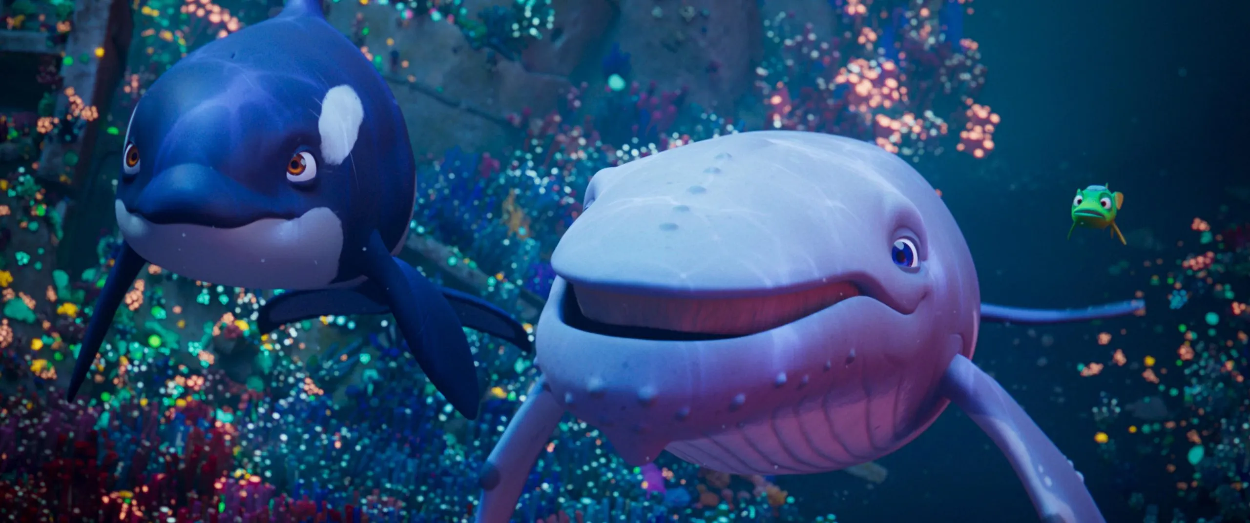 Phim Cá Voi Nhỏ Chu Du Đại Dương khai thác chủ đề tình thân và tình bạn.