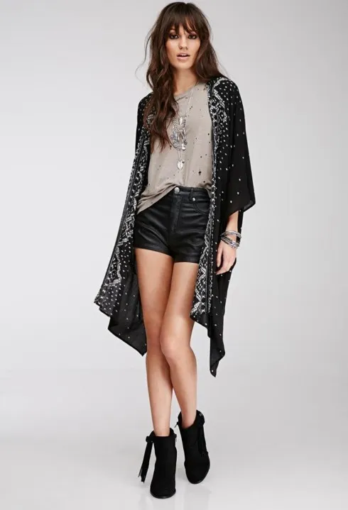 kimono voan va tank top