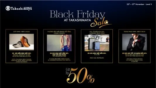 Các chương trình ưu đãi tại Lầu 3 – TTTM Takashimaya 
