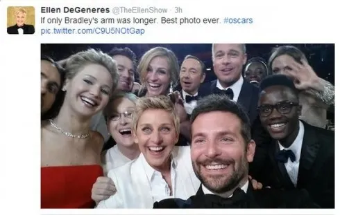 Ellen+tweet+oscars