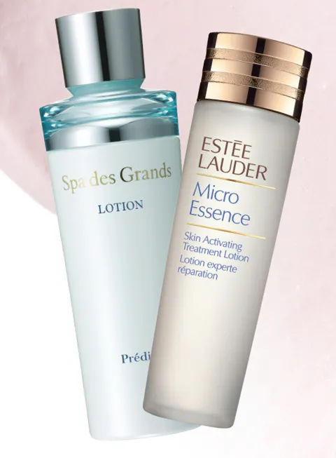 1. Lotion dưỡng da Spa des Grands PRÉDIA 2. Nước dưỡng da tinh chất ESTÉE LAUDER