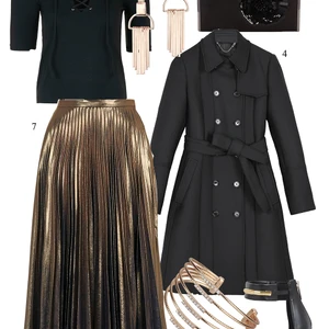 Sang trọng với chân váy metallic