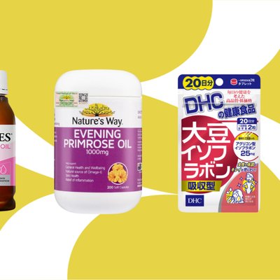 nội tiết tố - lọ thực phẩm chức năng của Blackmores và Nature's Way, bịch đựng viên uống mâm đậu nành của DHC, chai bổ sung collagen của 82X